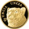 Uncia Uncia (snow leopard) with 2 diamonds - 500 Tenge - Kazakhstan - 1/4 oz gold coin