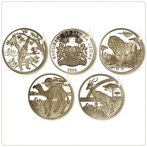 Africa Wildlife - 2006 - Sierra Leone - 4 silver coins set