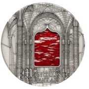 TIFFANY ART: Manueline - Palau - 2011 - 10 Dollars - silver coin with tiffany glass