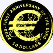 First Anniversary Of Euro - Nauru - 2003 - gold coin