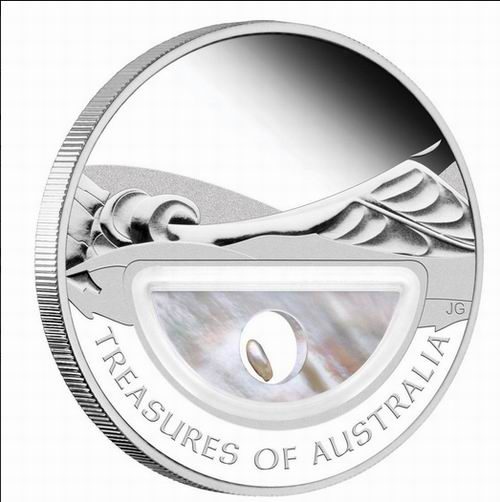 Treasures of Australia - 2011 - 1 Dollar - Australia - silver coin with pearl