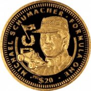 Formula-1: Michael Schumacher - Liberia - 1992 - gold coin