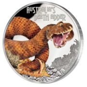 Australia's Death Adder - Tuvalu - 2016 - 1 Dollar - coloured silver coin