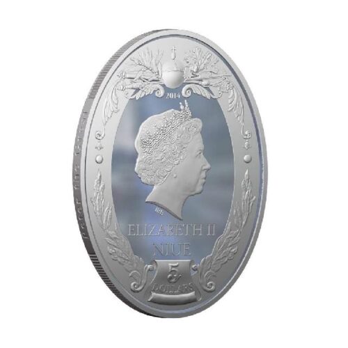 Russian Emperors: Peter II - Niue - 2014 - 5 Dollars - 2 oz silver coin with gilding and crystals - Image 4