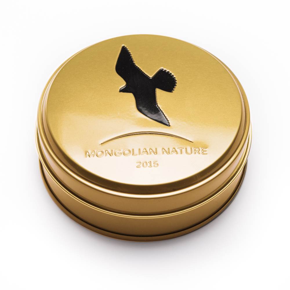 Mongolia 2015 500 Togrog Falco cherrug Mongolian Nature series silver coin 