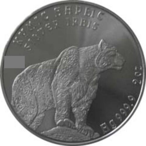 Silver Irbis 2 Tenge Kazakhstan 2 oz silver coin (old design)