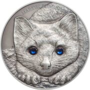 Sable - 500 Togrog - 2017 - Mongolia - silver coin with crystals