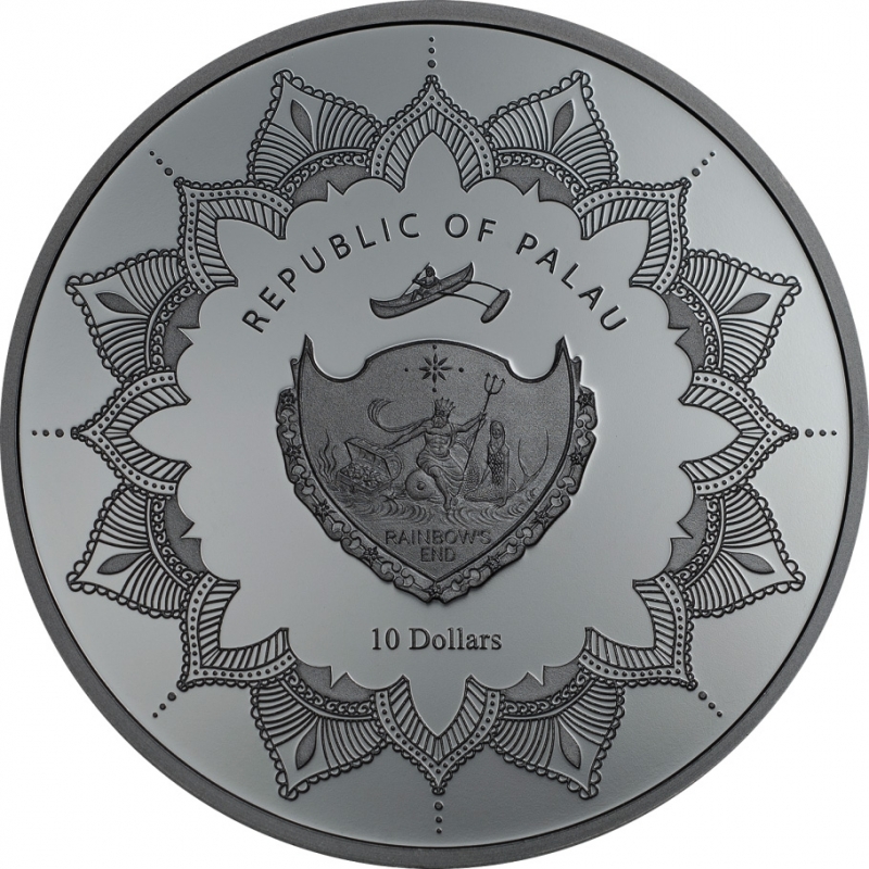 2017 LAUGHING BUDDHA 24K Gold Coin $1 Dollar Coin Capsule+COA PALAU.. 