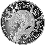 Sable (Martes Zibellina) - 200 Tenge - 2018 - Kazakhstan - melchior coin (proof-like)