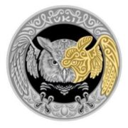 Uki (Owl) - 200 Tenge - 2019 - Kazakhstan - melchior coin with gilding (proof-like)