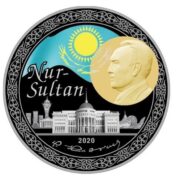 Nur-Sultan - capital of Kazakhstan - 1000 Tenge - Kazakhstan - 0.515 oz gold & 1.485 oz silver coin