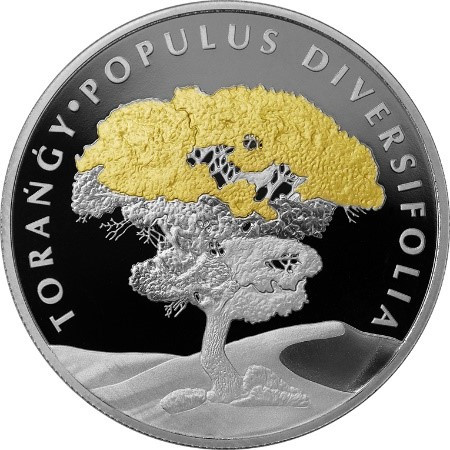 Turanga (POPULUS DIVERSIFOLIA) - 200 Tenge - 2020 - Kazakhstan - melchior coin with gilding (proof-like)