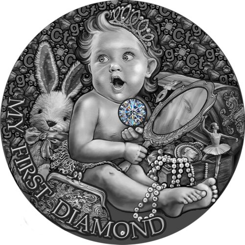 My First Diamond - Niue - 2022 - 1 Dollar - silver coin with stone