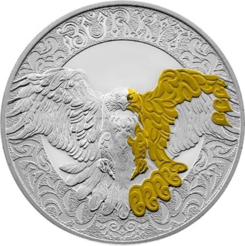 Burkit (Golden Eagle) - 200 Tenge - 2022 - Kazakhstan - melchior coin with gilding (proof-like)