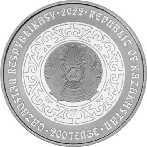 Burkit (Golden Eagle) - 200 Tenge - 2022 - Kazakhstan - melchior coin with gilding (proof-like) - Image 2