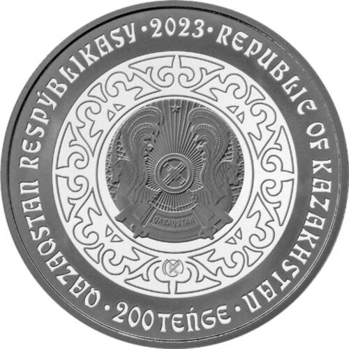Tuie (Camel) - 200 Tenge - 2023 - Kazakhstan - melchior coin with gilding (proof-like) - Image 2