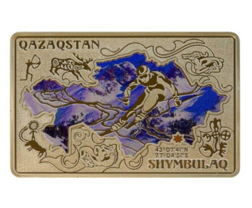 Chimbulak (SHYMBULAQ) - 1000 Tenge - 2024 - Kazakhstan - silver coin with rainbow interference