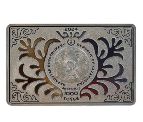 Chimbulak (SHYMBULAQ) - 1000 Tenge - 2024 - Kazakhstan - silver coin with rainbow interference - Image 2
