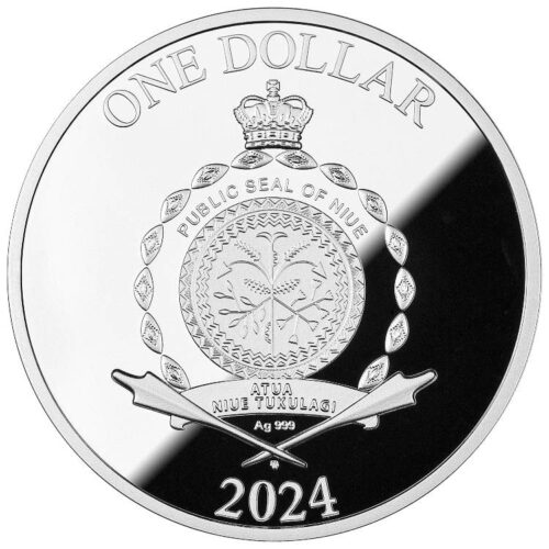 Tree of Luck Blue Moon - Niue - 2024 - 1 Dollar - silver coin with amethyst - Image 2