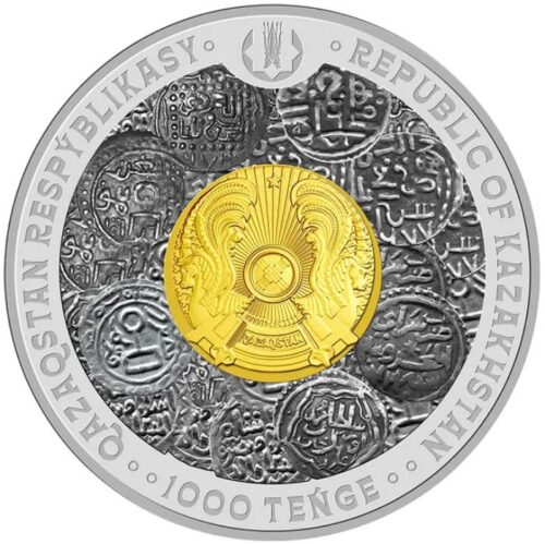 800 years of Jochi (Joshy) Ulus - 1000 Tenge - 2024 - Kazakhstan - silver coin with gilding - Image 2