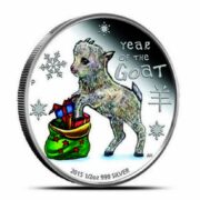 Year of the Goat (Baby Goat Coin) - Tuvalu - 2015 - 50 Cent - silver coin