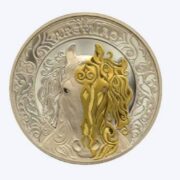 ARGYMAQ (Horse) - 1000 Tenge - 2025 - Kazakhstan - silver coin with gold & diamond