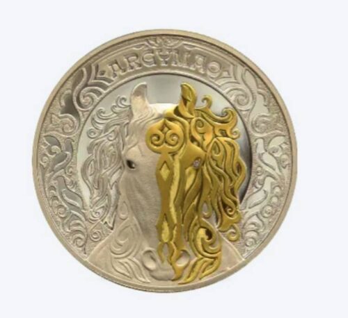 ARGYMAQ (Horse) - 5000 Tenge - 2025 - Kazakhstan - silver coin with gold & diamond (25 oz)