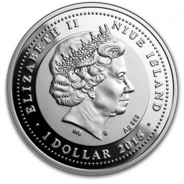 Symbols of Nature: Wolf - Niue - 2015 - 1 Dollar - silver coin - Image 2