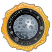 Mercury - 1000 Tenge - 2025 - Kazakhstan - silver coin with 3D tantalum and gilding