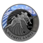 Short Track - Olympic Games 2026 - 1000 Tenge - 2026 - Kazakhstan - silver coin with pad printing