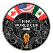 FIFA World Cup 2026 in Canada, USA, Mexico - 1000 Tenge - 2026 - Kazakhstan - silver coin with pad printing