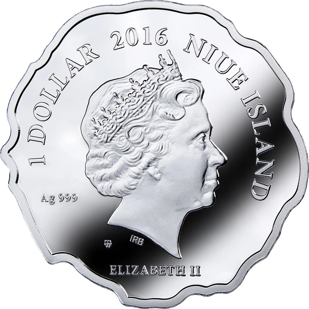 Born To Be Happy - Niue - 2016 - 1 Dollar - silver coin with pad printing - Image 2