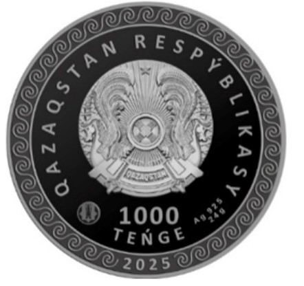 30th Anniversary of Kazakhstan Parliament - 1000 Tenge - 2026 - Kazakhstan - silver coin with gilding - Image 2
