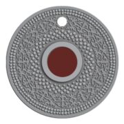Carnelian (AQYQ) - 1000 Tenge - 2026 - Kazakhstan - antiqued silver coin with carnelian insert